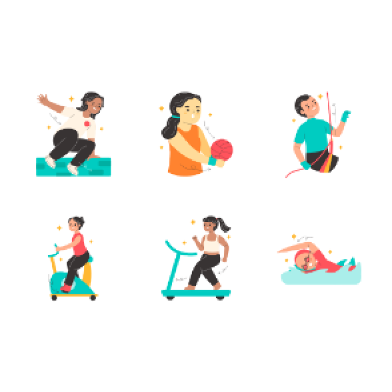 Sport Center Activity illustration pack